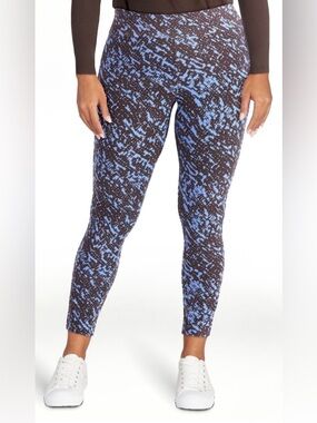 Blue and brown high waisted yoga pants size 14 NWT